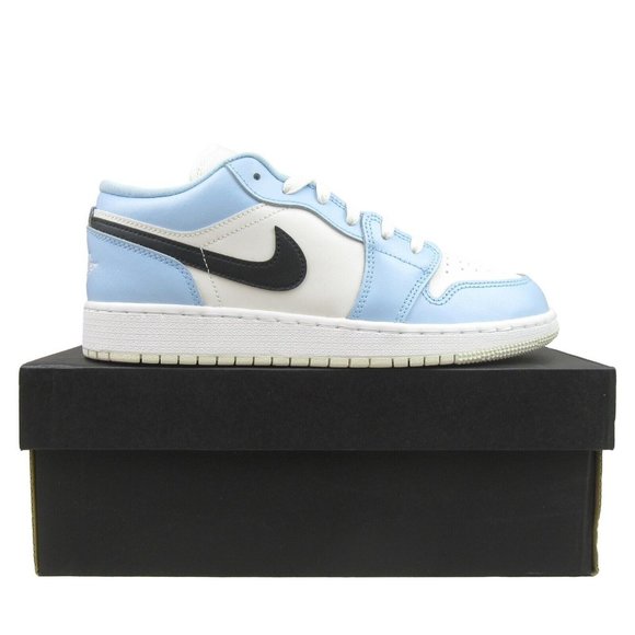 Jordan 1 Low Ice Blue GS Size 6.5Y / Womens Size 8 Sneakers NEW